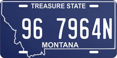 MT license plate 967964N