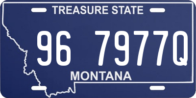MT license plate 967977Q