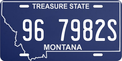 MT license plate 967982S