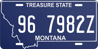 MT license plate 967982Z