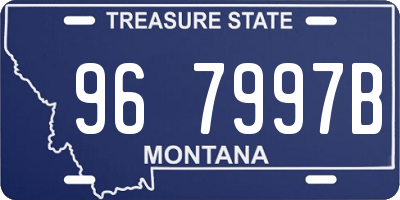 MT license plate 967997B