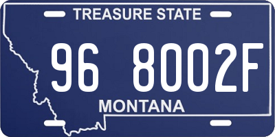 MT license plate 968002F