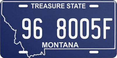 MT license plate 968005F