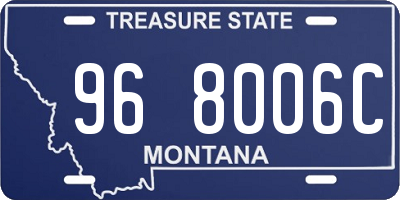 MT license plate 968006C