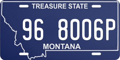 MT license plate 968006P