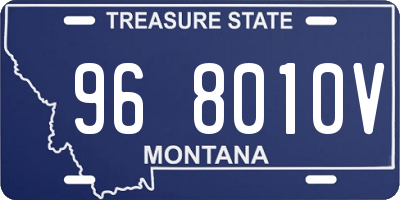 MT license plate 968010V