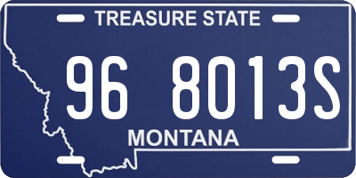 MT license plate 968013S