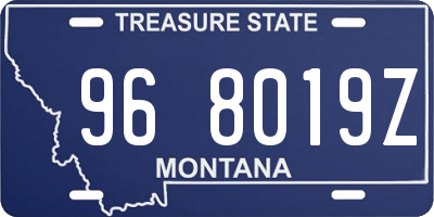 MT license plate 968019Z