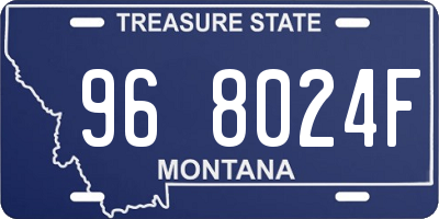 MT license plate 968024F