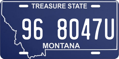 MT license plate 968047U