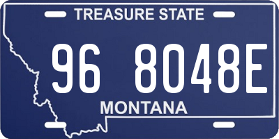MT license plate 968048E