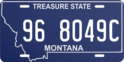 MT license plate 968049C