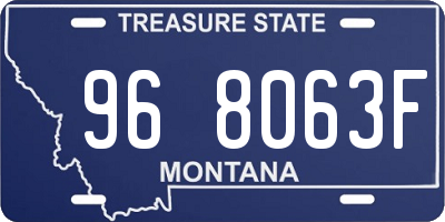 MT license plate 968063F