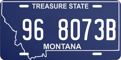 MT license plate 968073B