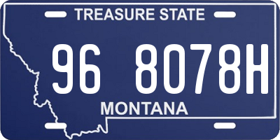 MT license plate 968078H