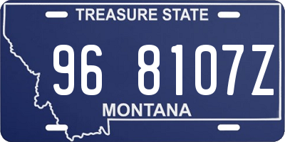 MT license plate 968107Z