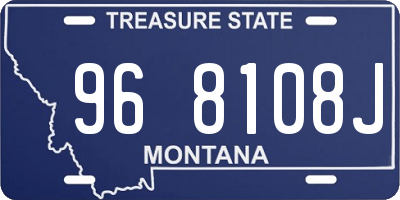 MT license plate 968108J