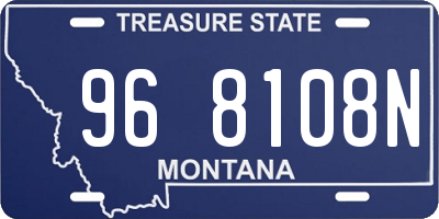 MT license plate 968108N