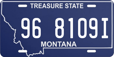 MT license plate 968109I