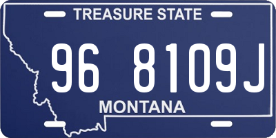 MT license plate 968109J