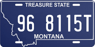 MT license plate 968115T