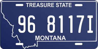MT license plate 968117I