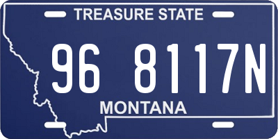 MT license plate 968117N