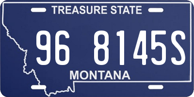 MT license plate 968145S
