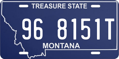 MT license plate 968151T