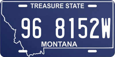 MT license plate 968152W
