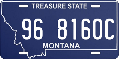 MT license plate 968160C