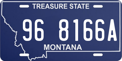MT license plate 968166A