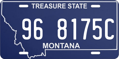 MT license plate 968175C