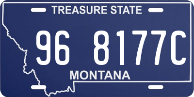 MT license plate 968177C