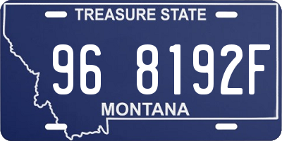 MT license plate 968192F