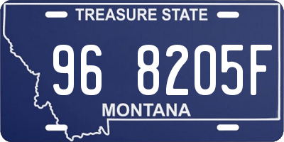 MT license plate 968205F