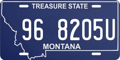 MT license plate 968205U