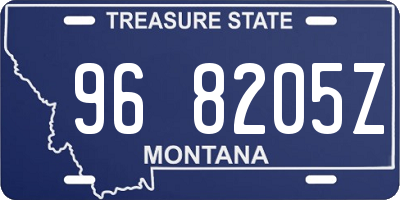 MT license plate 968205Z