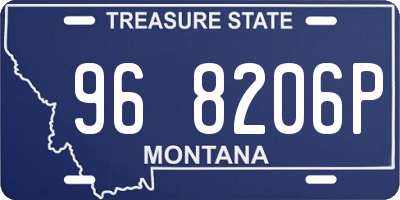 MT license plate 968206P