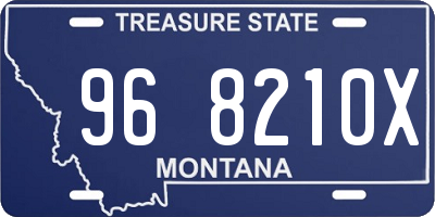 MT license plate 968210X
