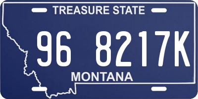 MT license plate 968217K