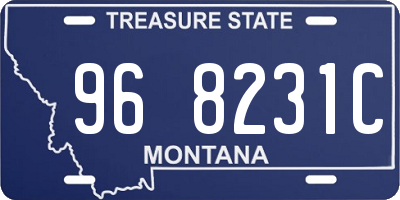 MT license plate 968231C