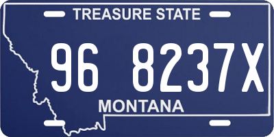 MT license plate 968237X