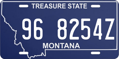 MT license plate 968254Z