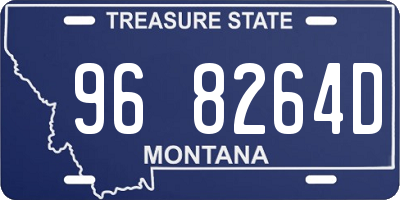 MT license plate 968264D
