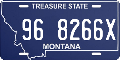 MT license plate 968266X