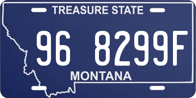 MT license plate 968299F