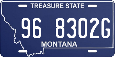 MT license plate 968302G