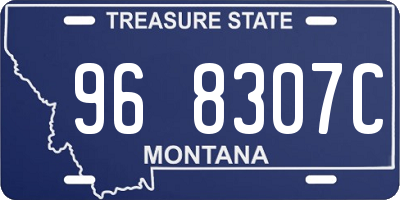 MT license plate 968307C