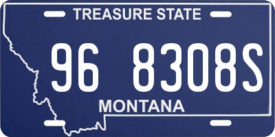 MT license plate 968308S